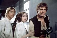 On the set of Star Wars: Episode IV - A New Hope (Image via Getty)